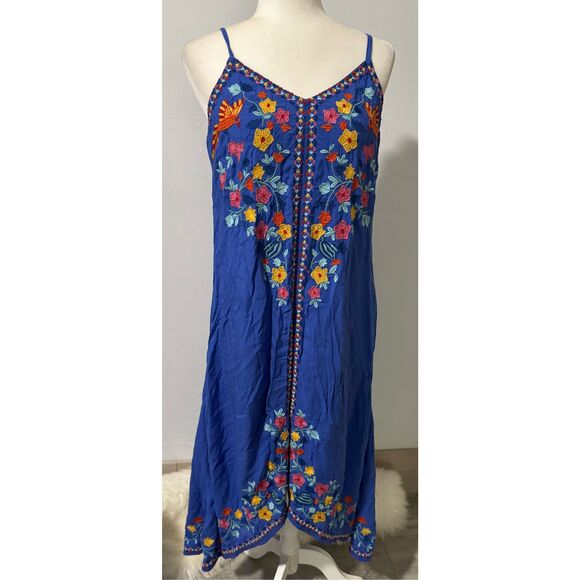 Sundance Life if Light Floral bird Embroidered dress - Picture 1 of 14